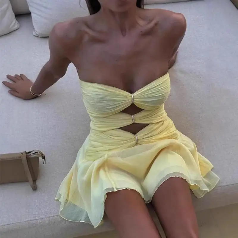 Strapless Cutout Mini Dress