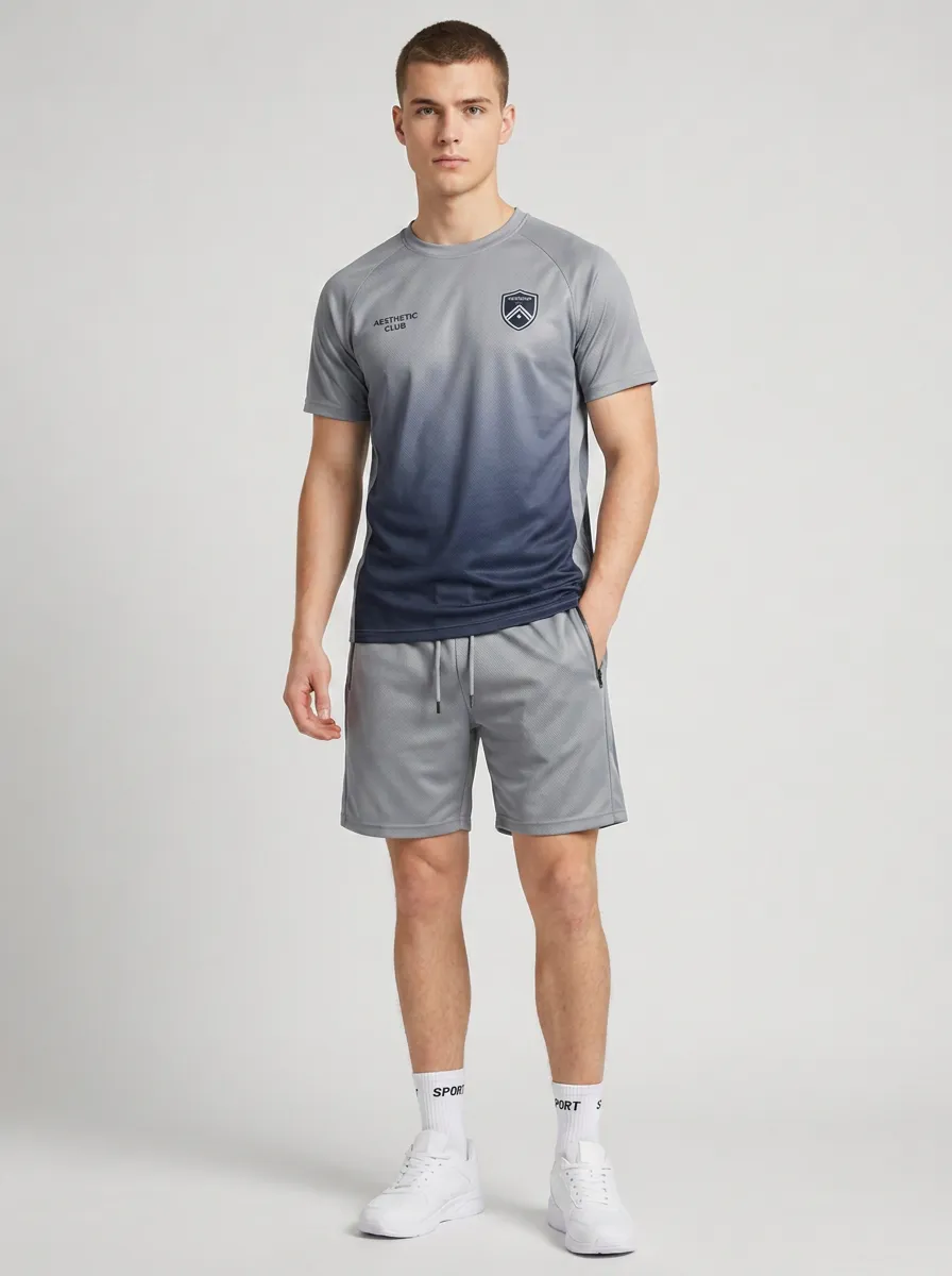 Men's Aesthetic Club Ombre Printed Sports Set