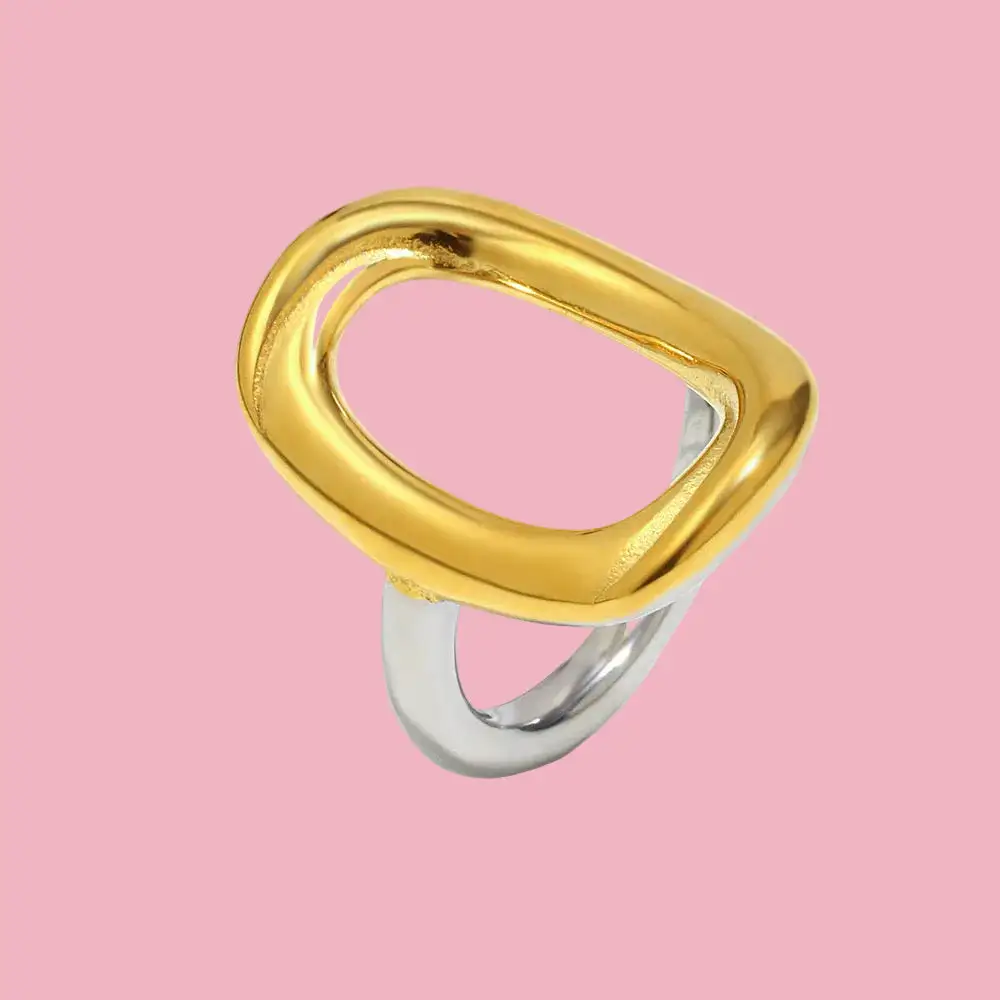 Artful Mixed Finish Accent Ring