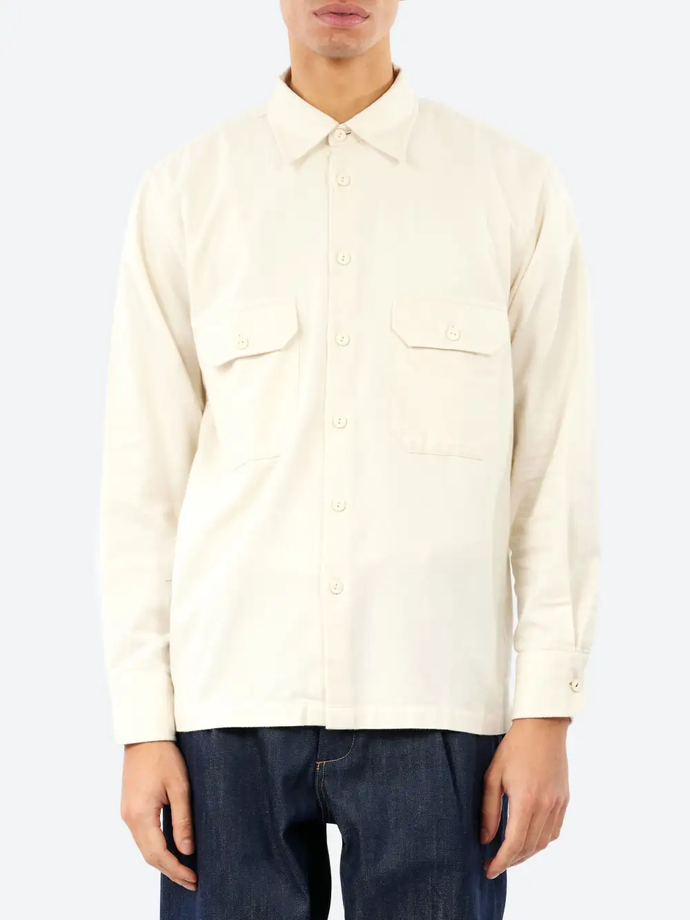 Men's Button Front Straight Hem Shirt