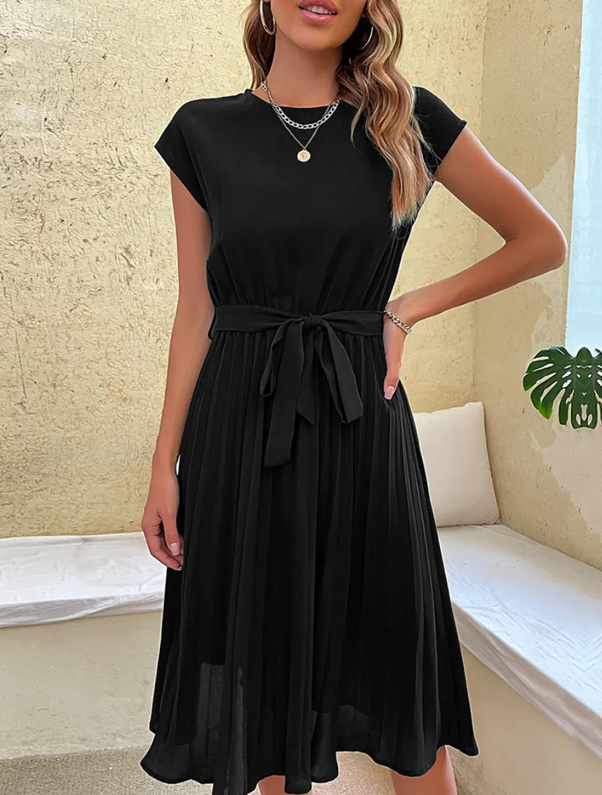 Wanda Pleated Midi Dress