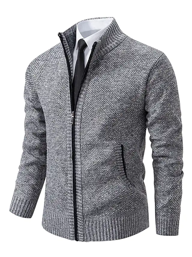 Zip Front Relaxed Fit Cardigan