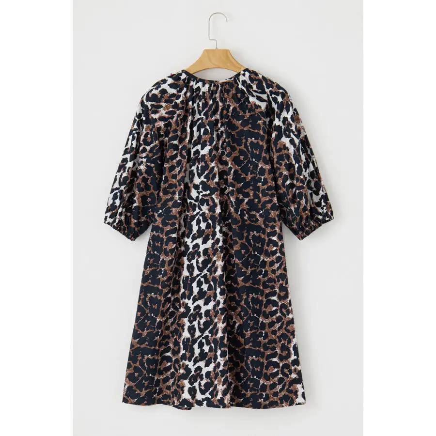 Button Up Half Sleeve Mini Dress
