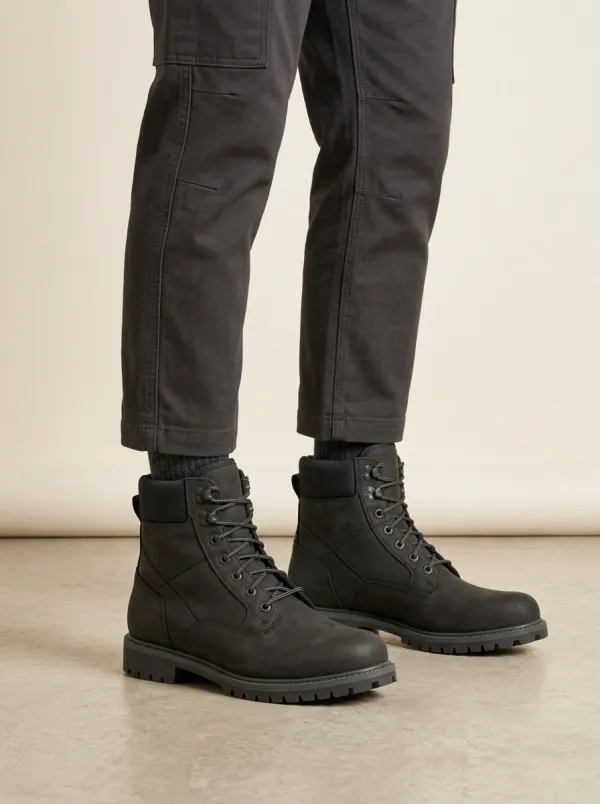 Unisex Minimalist Print Work Boots