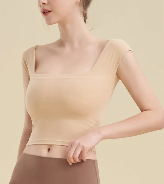 Square-Neck High-Waist  Tank Top