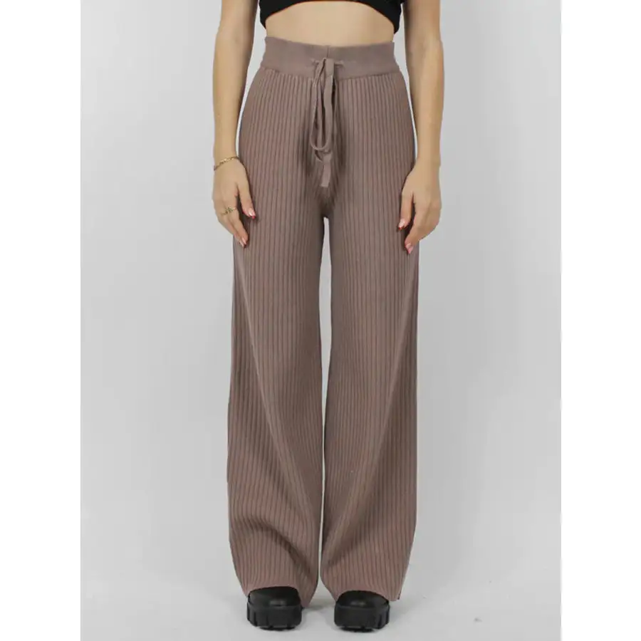 Ribbed Wide Leg Sweater Pants