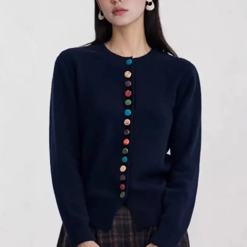 Women's Round-Neck Cardigan