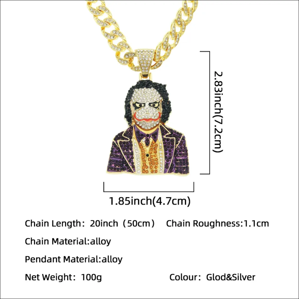 A bold iced-out pendant, heavyweight streetwear energy, and a Cuban-style chain that instantly upgrades tees, hoodies and jackets.