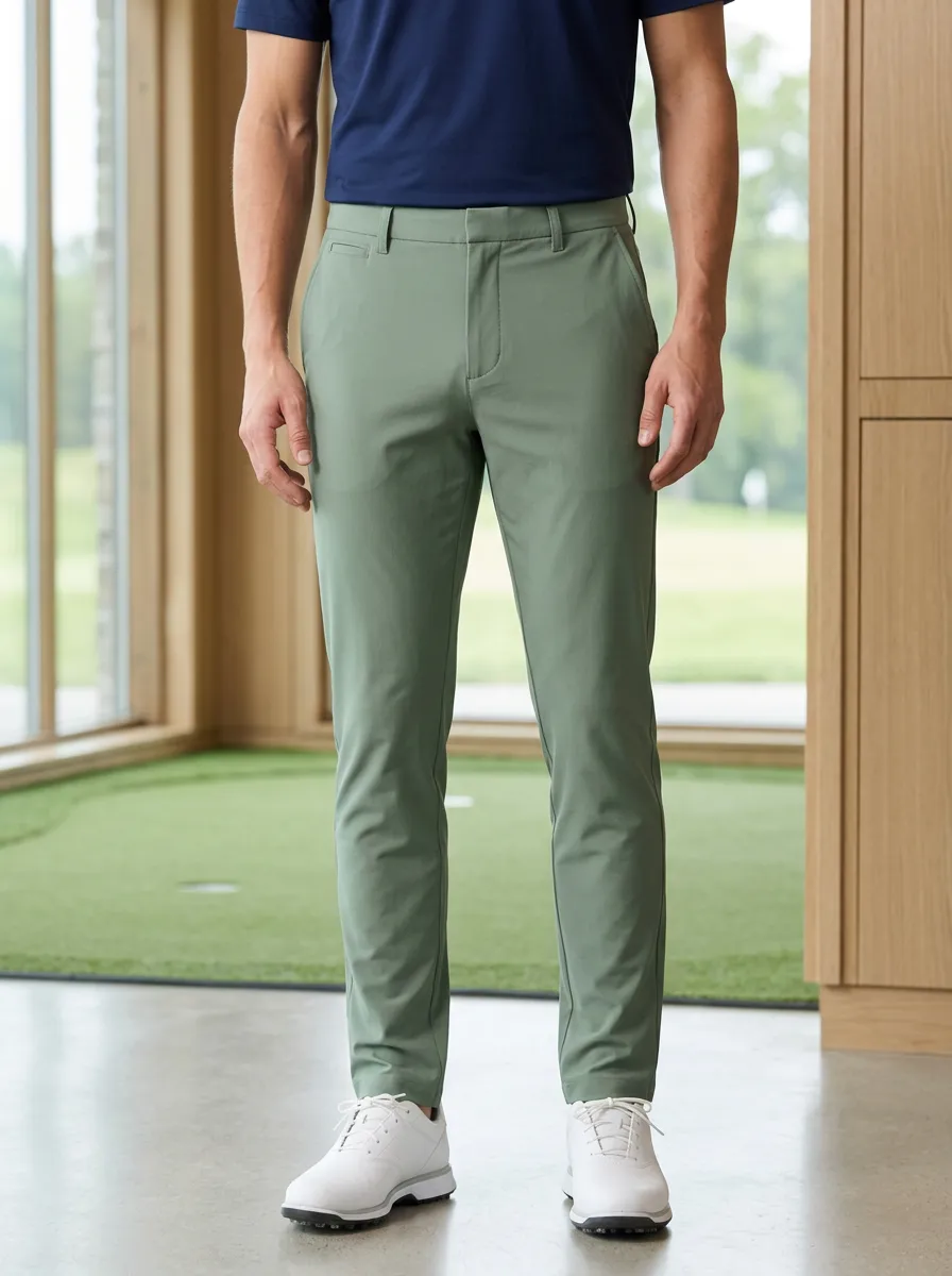 Men's Golf Lover Sage Green Solid Printed Pants
