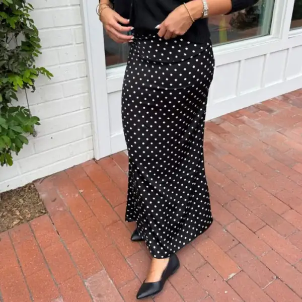 Maxi Polka-Dot Skirt