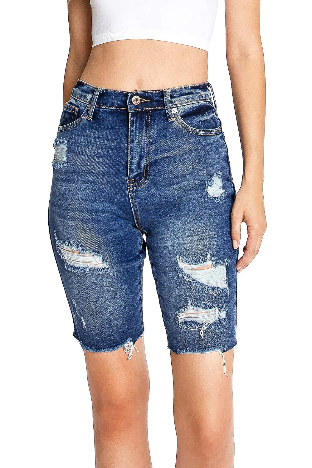 Cutoff Mid Rise Shorts