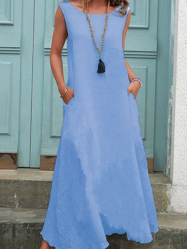 Plus Neck Maxi Dress