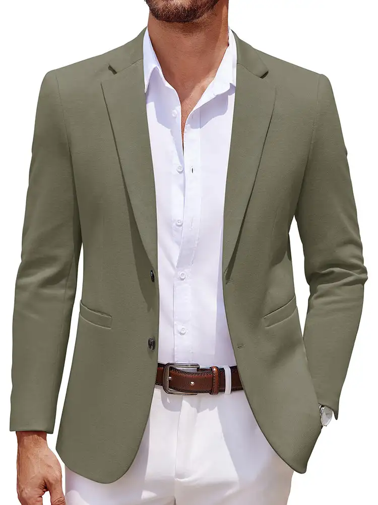 Casual Knit Two Buttons Suit Jackets