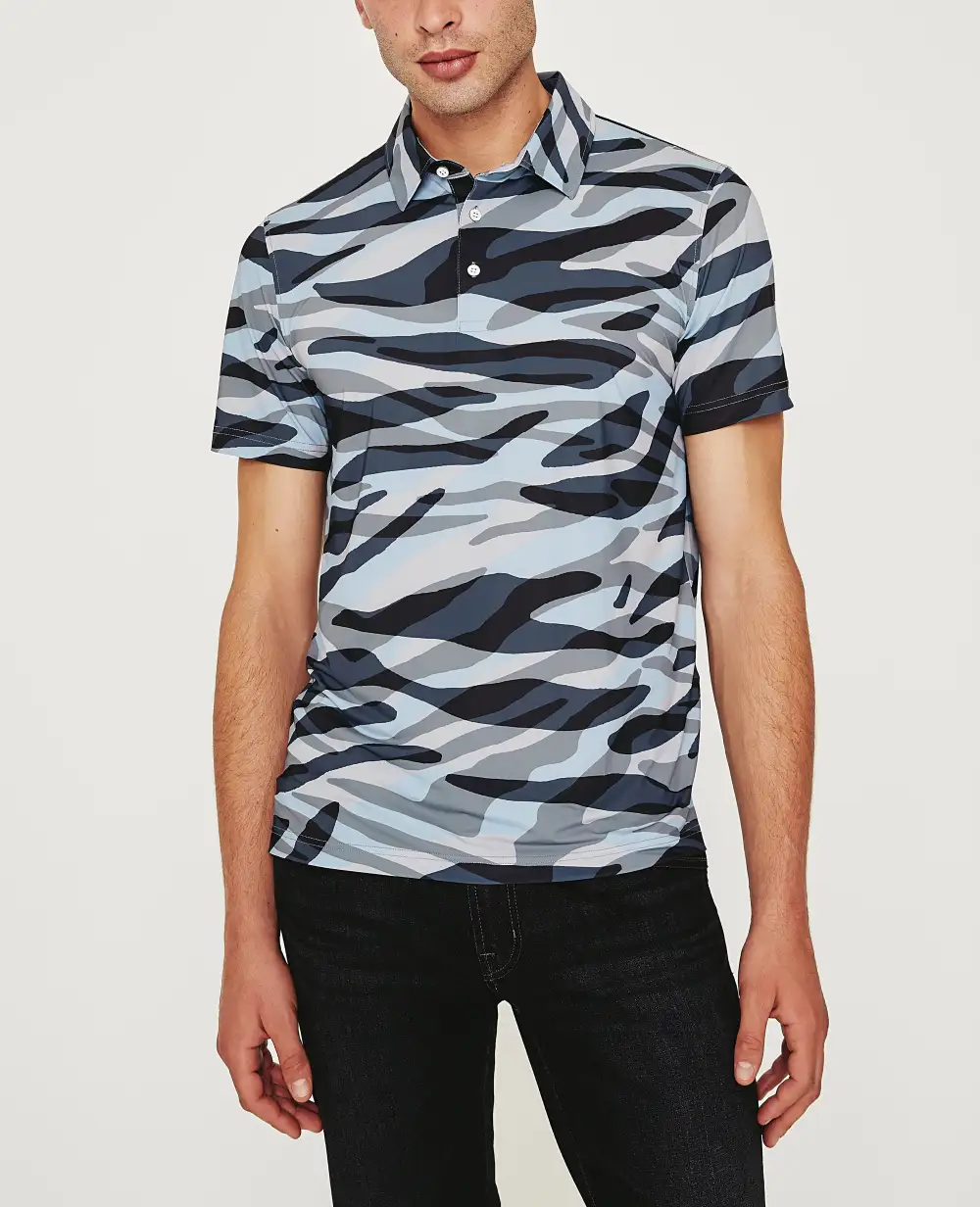 Men's Self Collar Moisture Wicking Polo Shirt