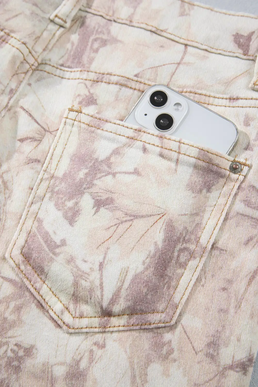 Women's Woodland Camo Tummy Control Denim Wide Leg Jeans