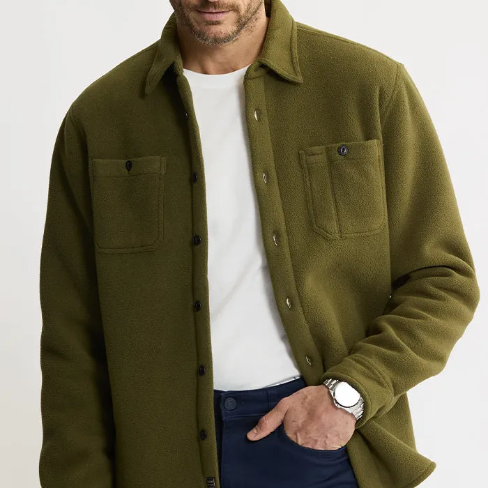 Sherpa Bonded Polar Fleece Shirt Jacket