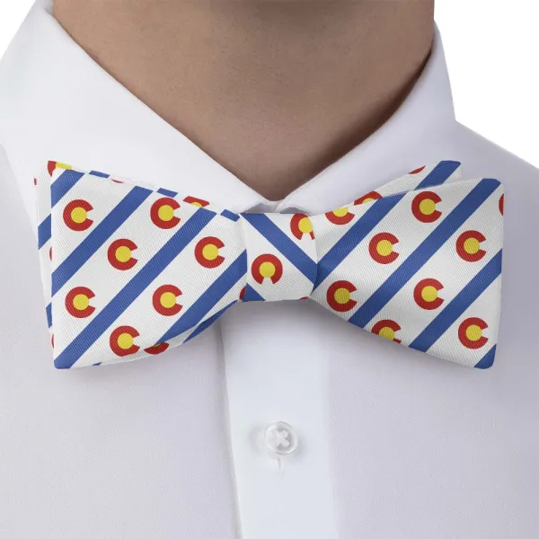 Classic Stripe Motif Bow Tie