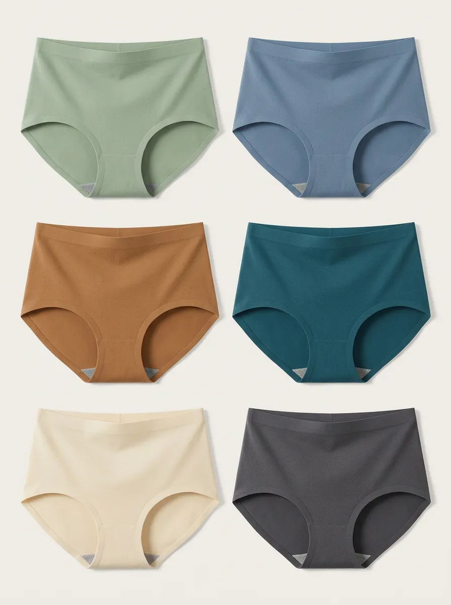 Women's Minimalist Seamless Mid-Rise Briefs 6-Pack