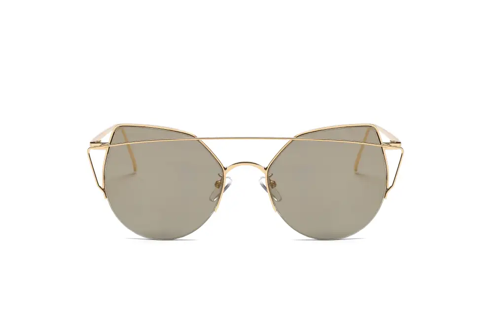 High Pointed Cat-Eye Mirrored Sunglasses