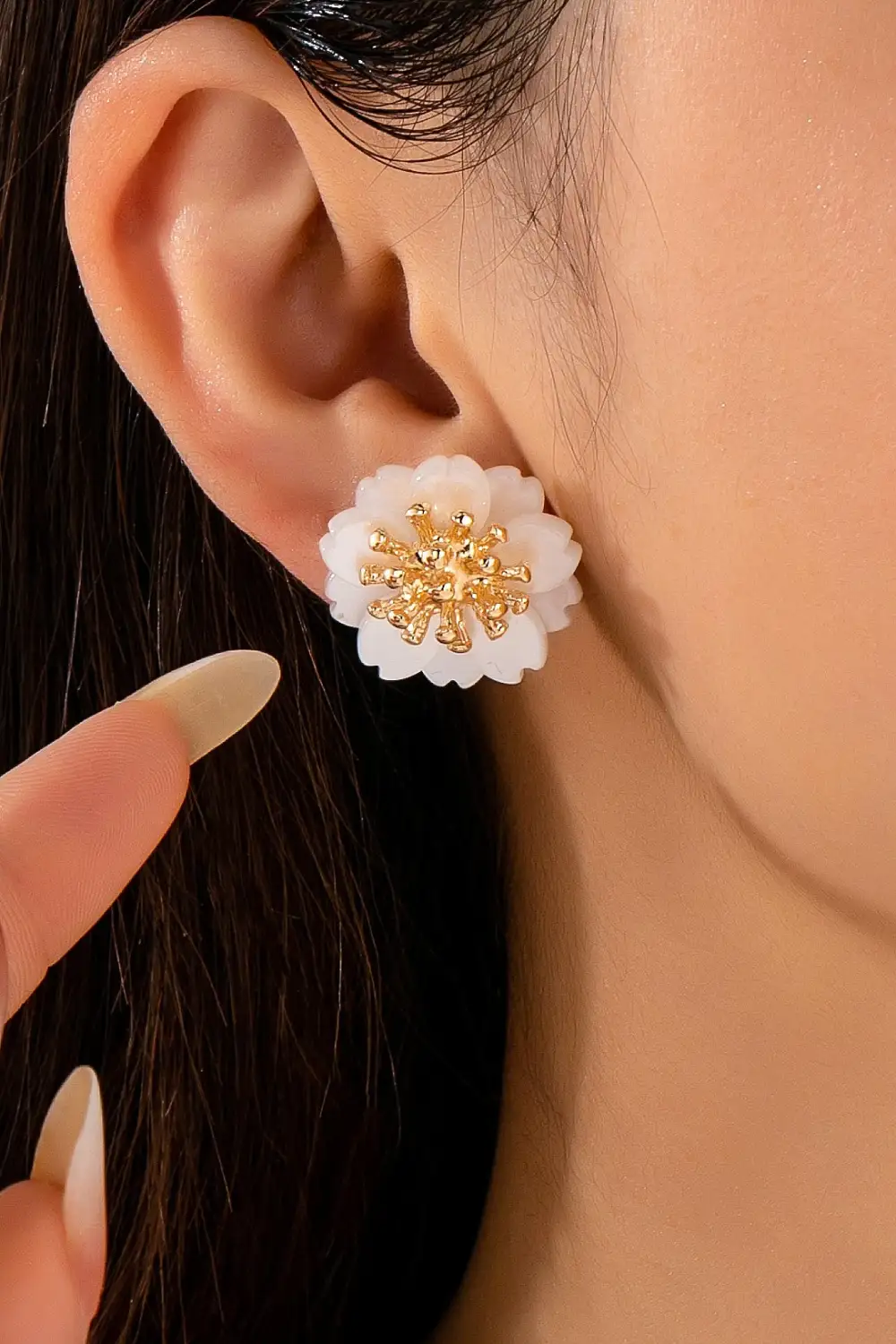 Layered Cherry Blossom Stud arrings