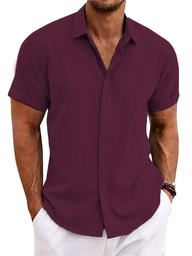 Cotton Linen Short Sleeve Shirt