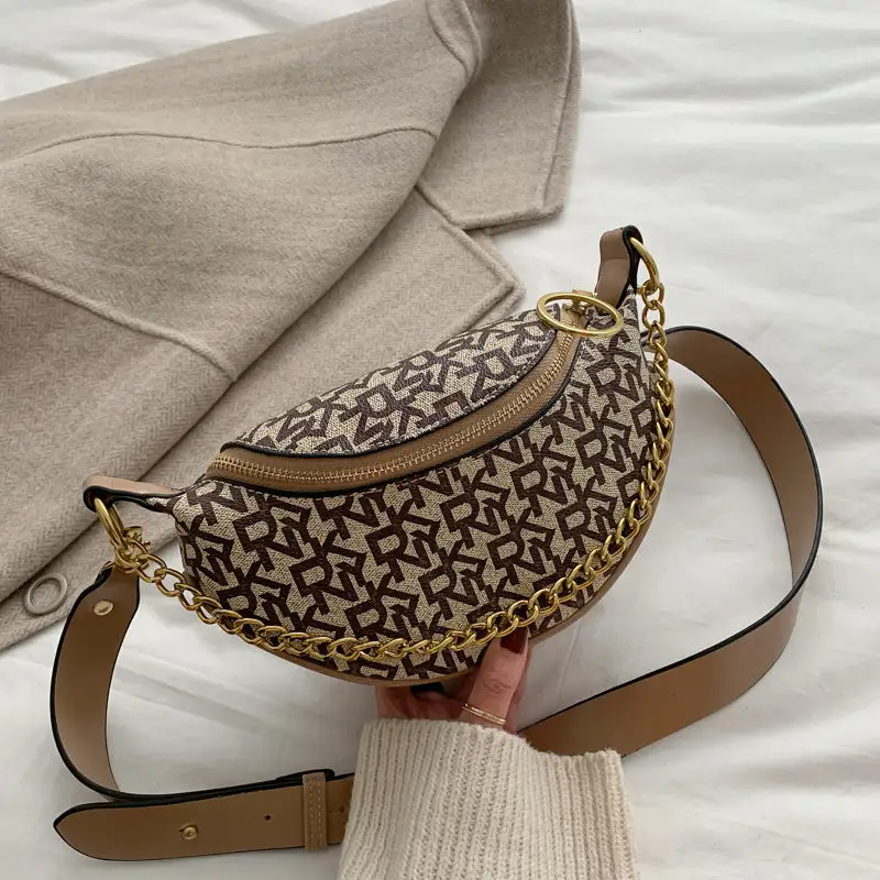 Wild Texture Printed PU Chest Bag Messenger Crossbody