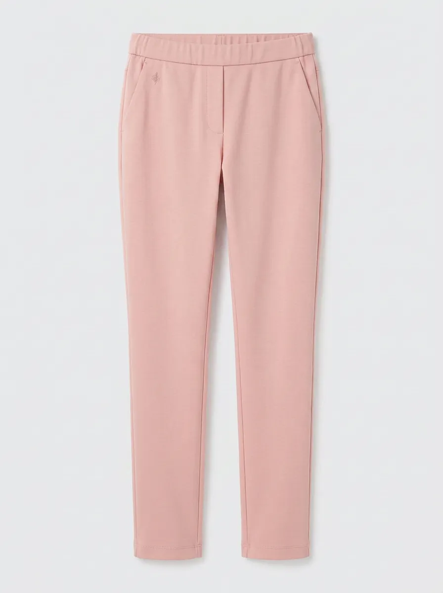 Women's Classic All Day Leaf Logo Embroidered Mid Rise Straight Leg Pants