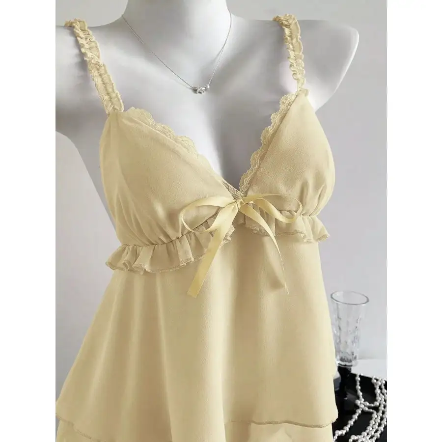 Lace Detail Layered Camisole Top