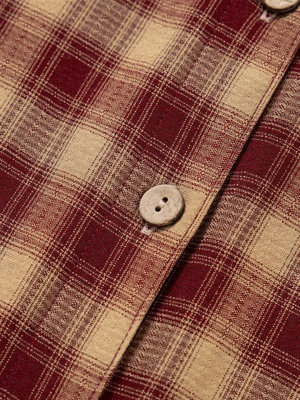 Plaid Patchwork Ruffle Mini Dress
