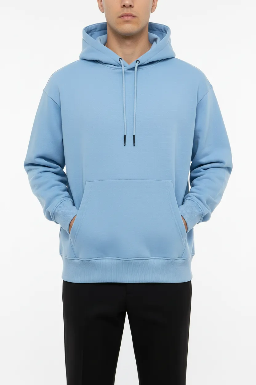 Timeless Regular Fit Cotton Ribbed Hooded Pullover Hoodie