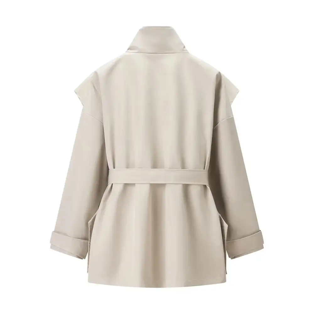 Tailored Hooded Trench Coat