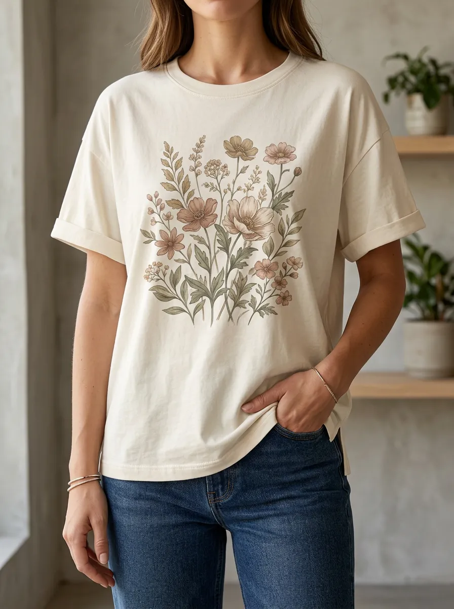 Floral Botanical Casual Tee