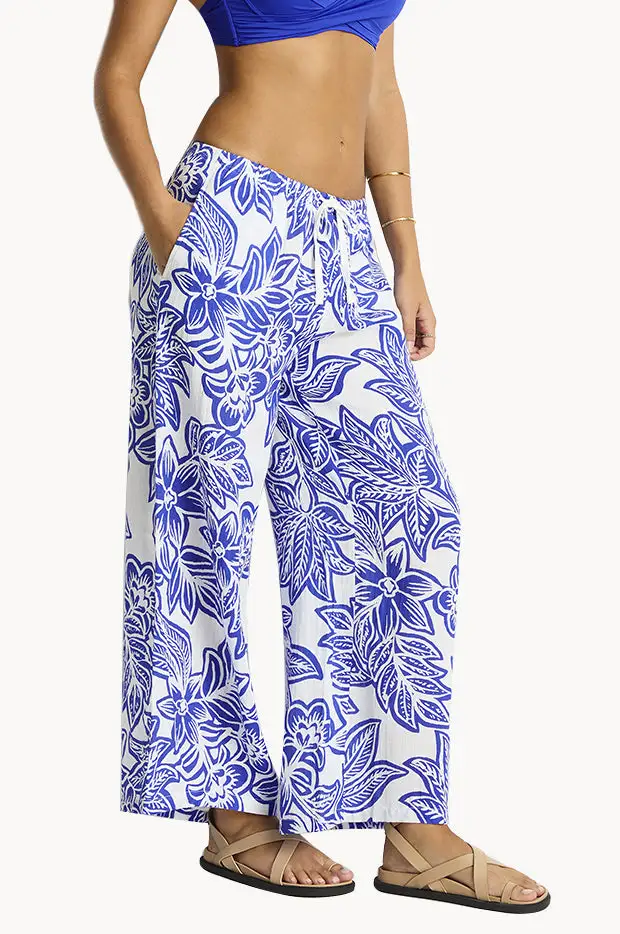 Double Gauze Straight Leg Pants