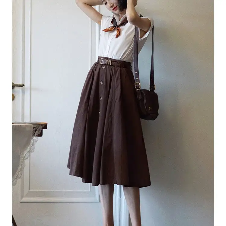 Polished Soft Everyday Casual Denim Skirt