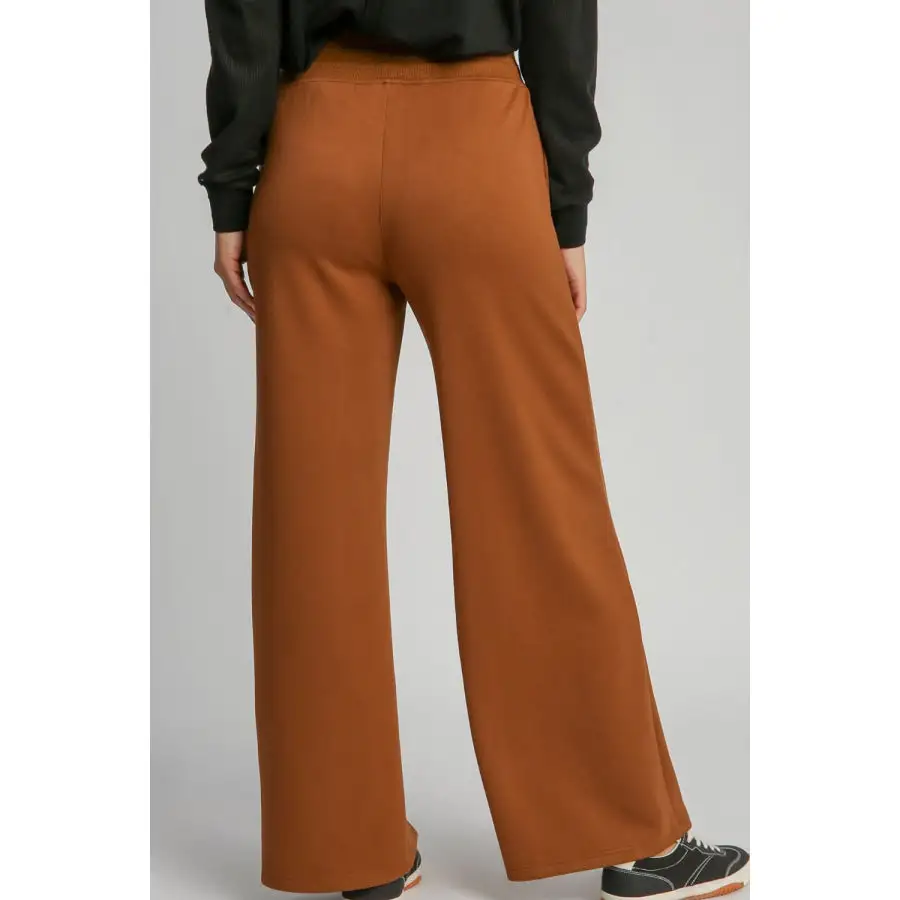 Easy Drawstring Wide Leg Pants with Pockets