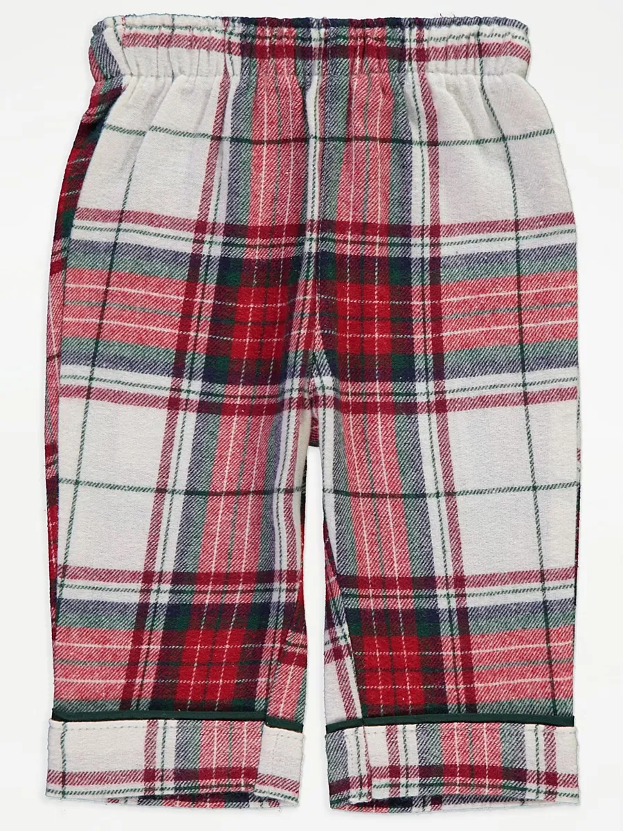 Christmas Red Checked Matching Family Kids Shirt Pyjamas