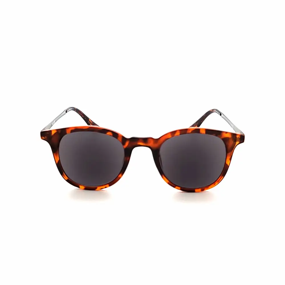 Round Full-Lens Smoke-Lens Reading Sunglasses