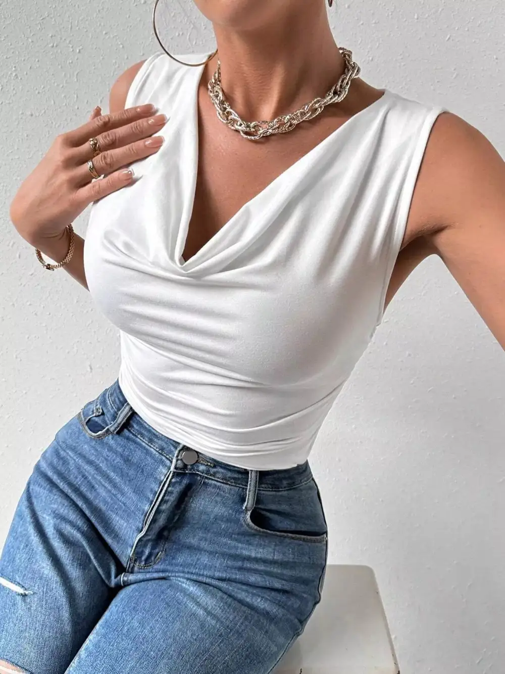 Refined Ruched Tank Top