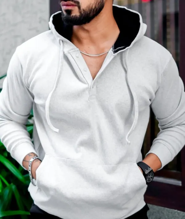 White Fleece Hoodie