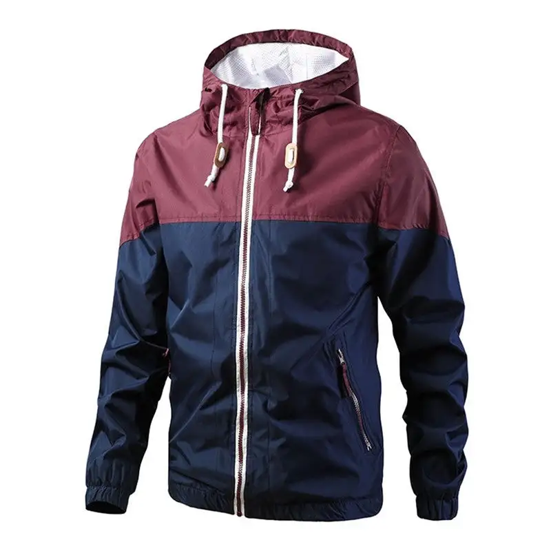 Relaxed Contrast-Panel Casual Outerwear Jacket