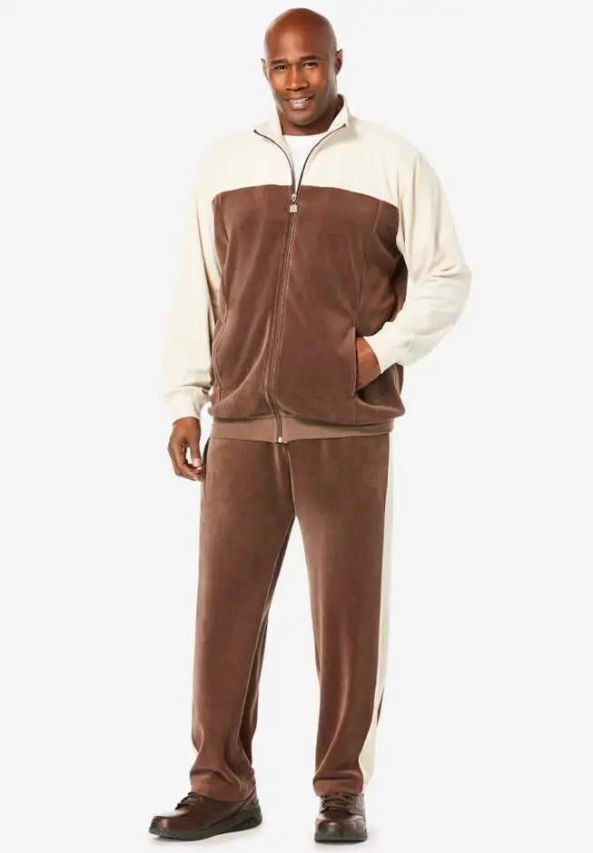 Colorblock Velour Tracksuit