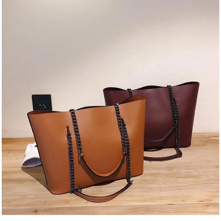 Roomy Chain Strap Tote Bag