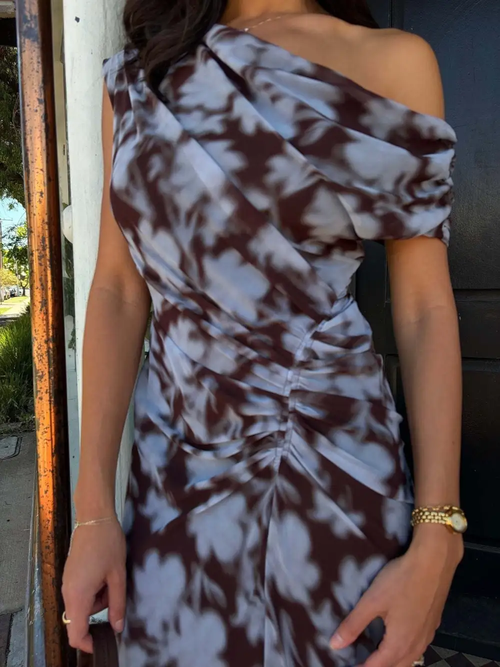 Smooth Finish Floral Printed Maxi Dress