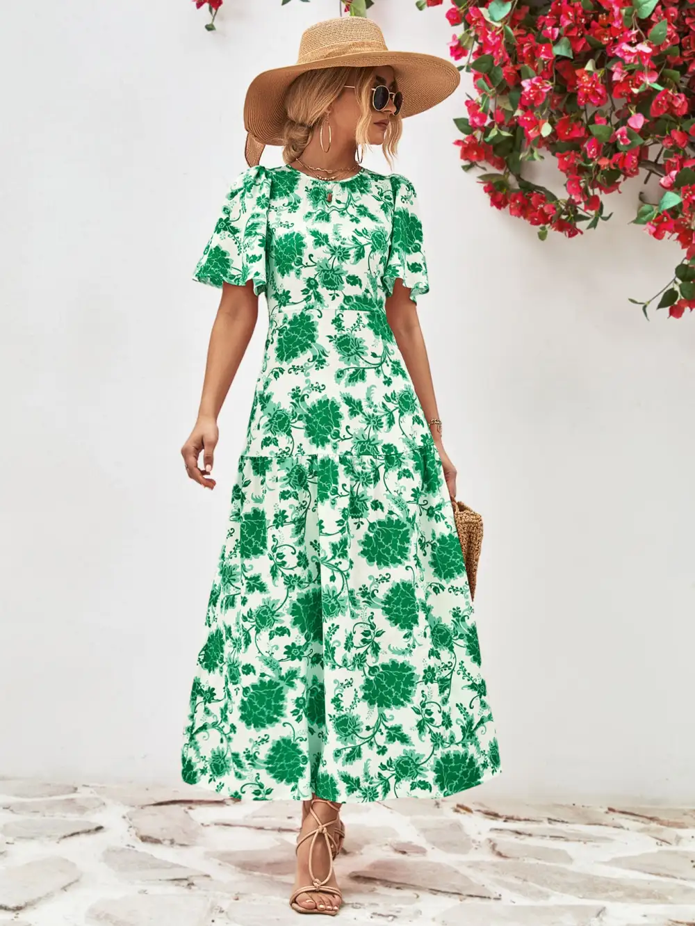 Tie Waist Tie Detail Dress