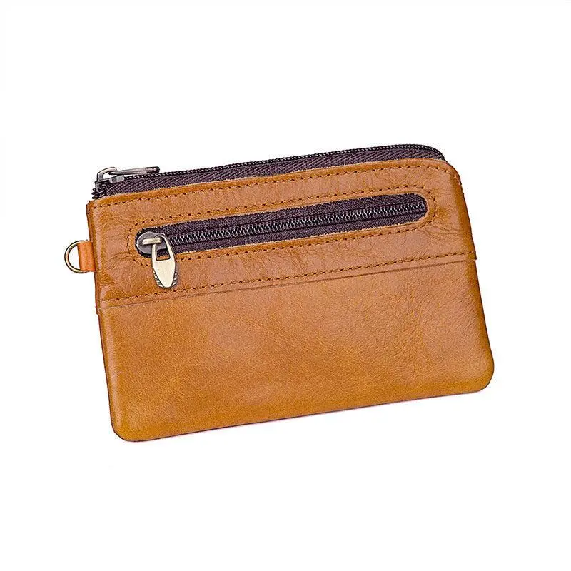 Zip-Closure Leather Wallet