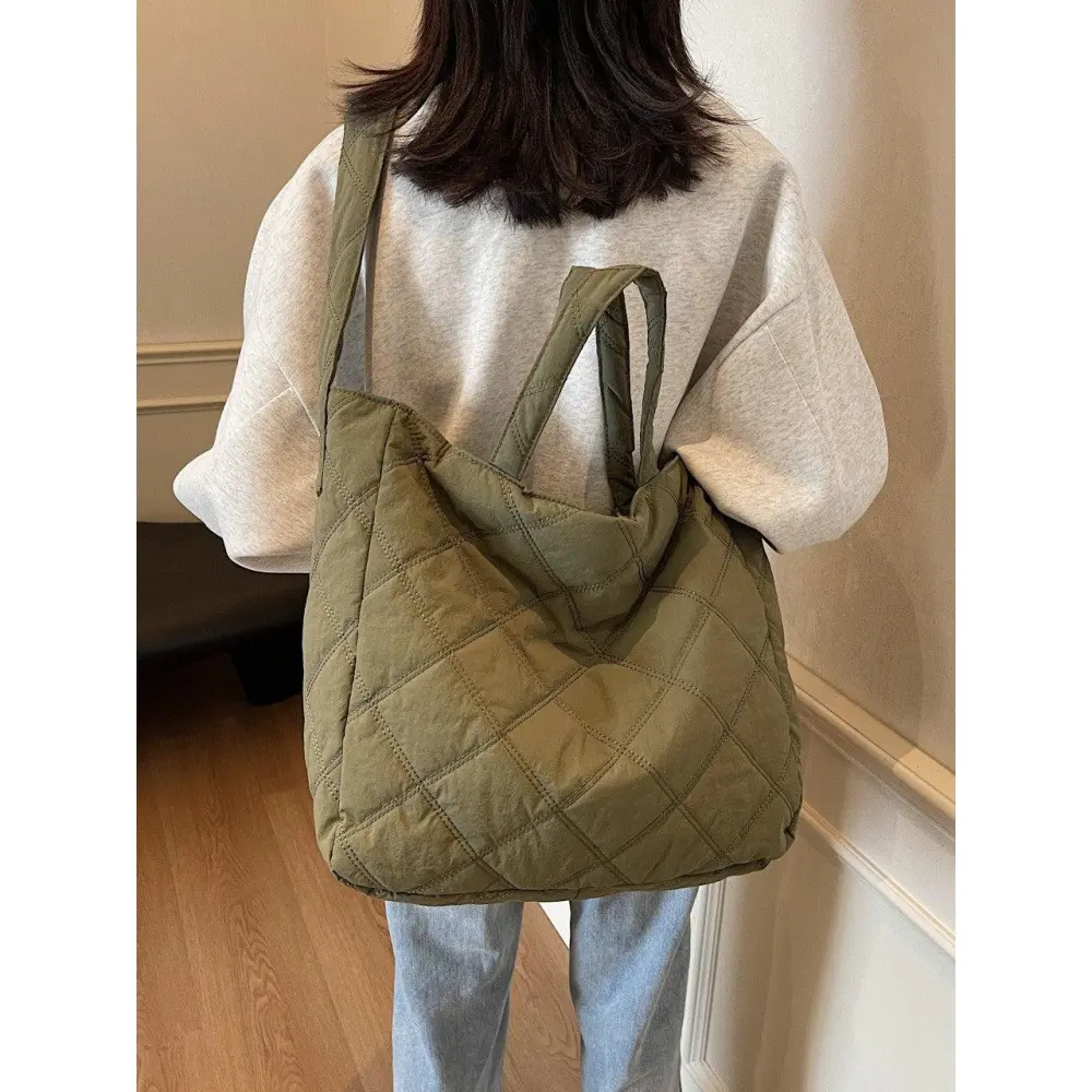 Quilted Pleated Hobo Bag