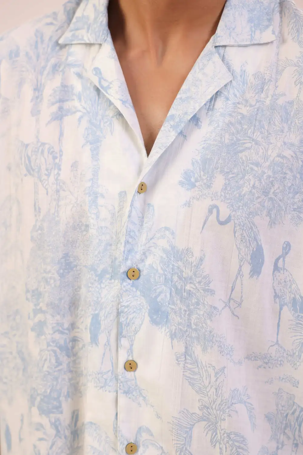 Blue Jungle Mulmul Cotton Camp Collar Shirt