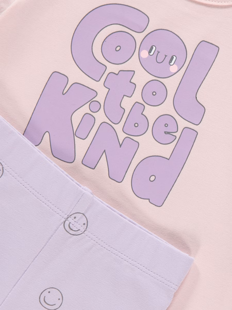 Cool To Be Kind T-Shirt and Shorts Outfit detail 1