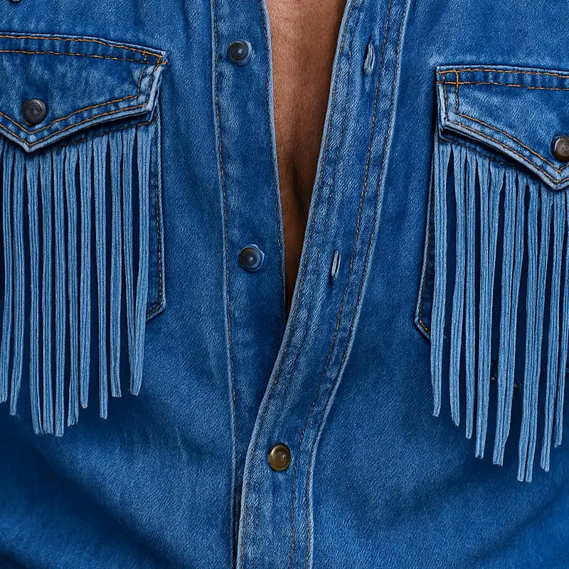 Relaxed Button Denim Shirt