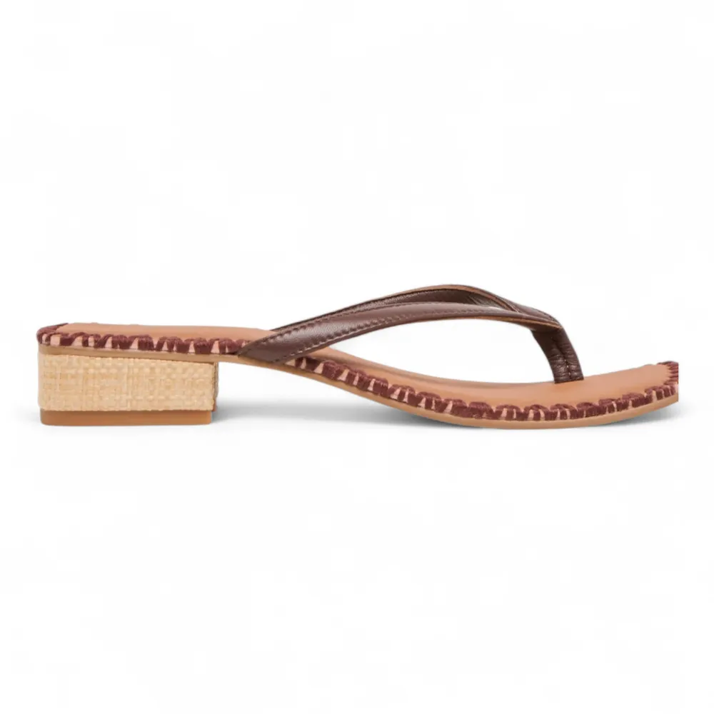Barty Woven Block Heel Slip-On Sandals